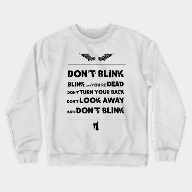 Blink! (Black) Crewneck Sweatshirt by _Eleanore_